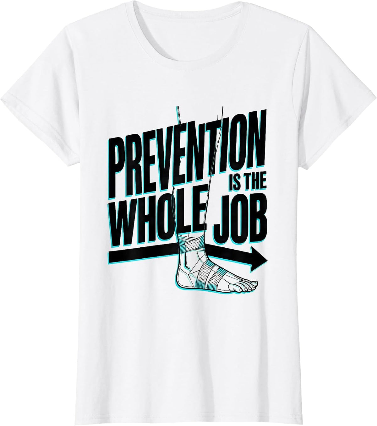 Women's Prevention Is The Whole Job Wellness Squad Health Trainer T-Shirt - White