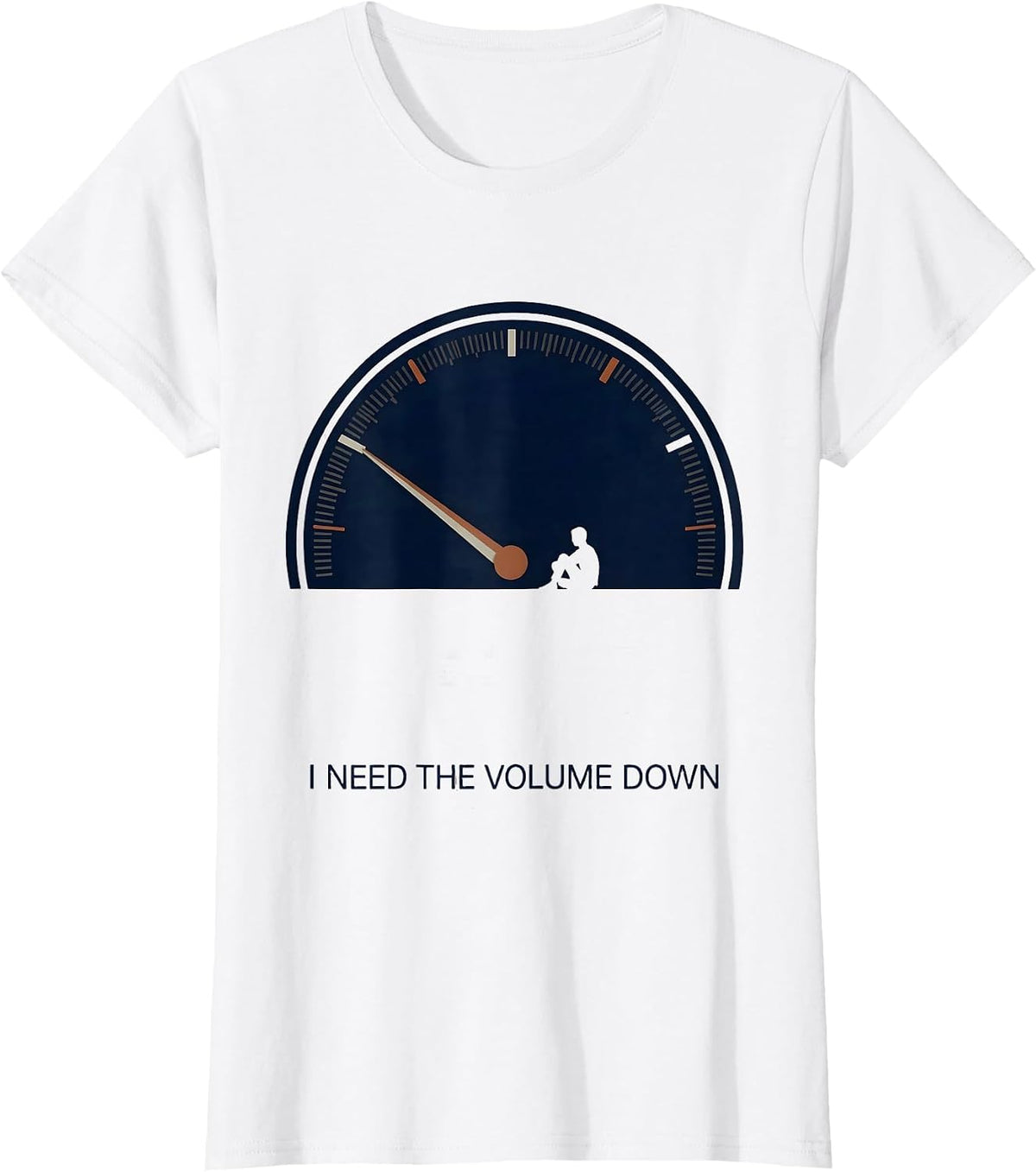 I Need The Volume Down Funny Neurodiversity Autism T-Shirt - White