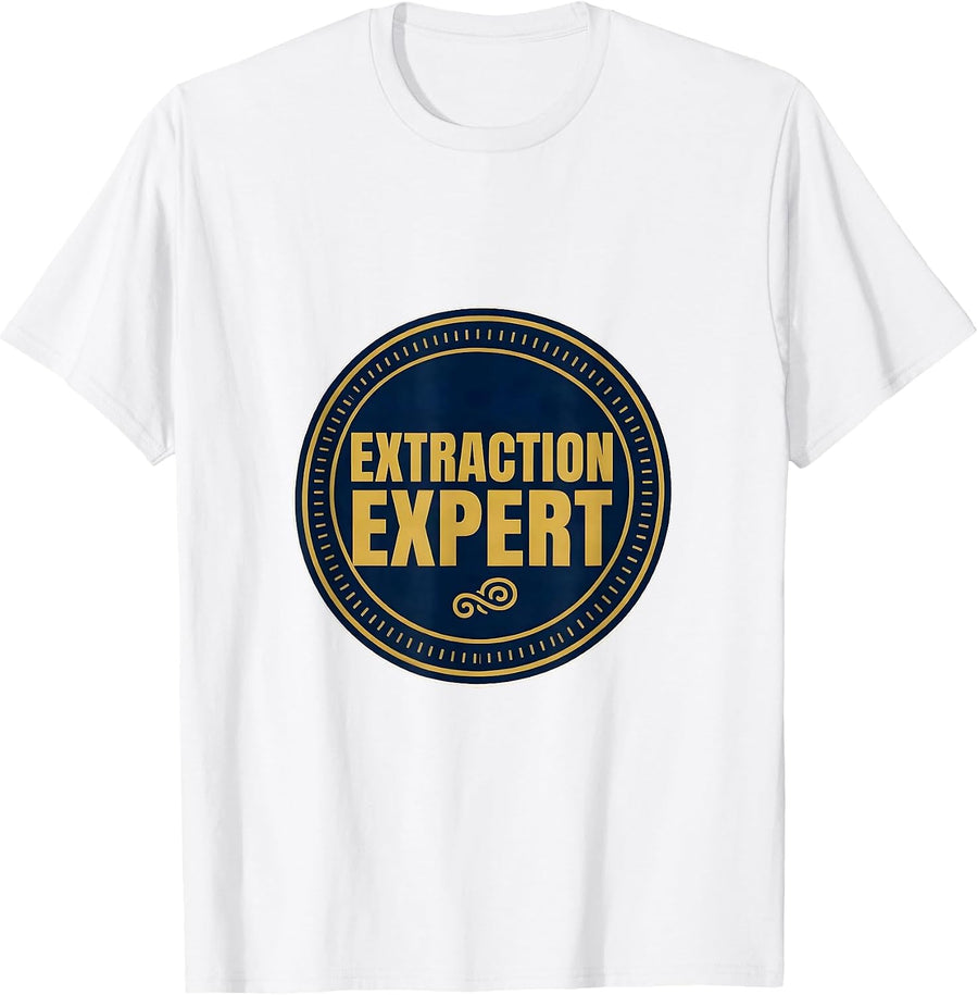 Men's Extraction Expert Esthetician Skincare Humor Workwear T-Shirt - White