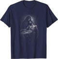 Pieta Mary Holding Jesus Christ Body T-Shirt - Navy Blue