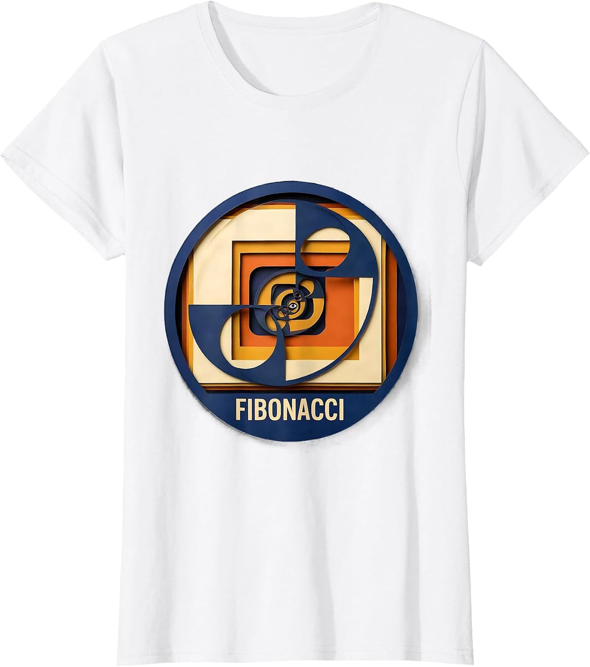 Fibonacci Sacred Geometry Golden Ratio Math Enthusiast T-Shirt - White