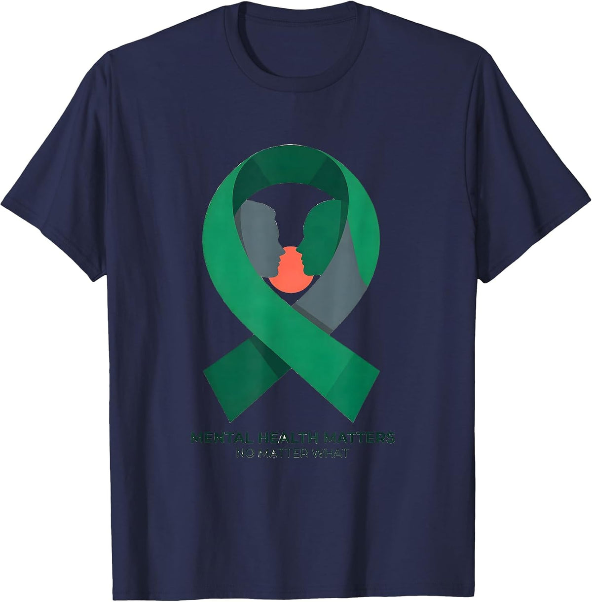 Men's Mental Health Matters No Matter What Awareness Support Squad T-Shirt - Navy Blue