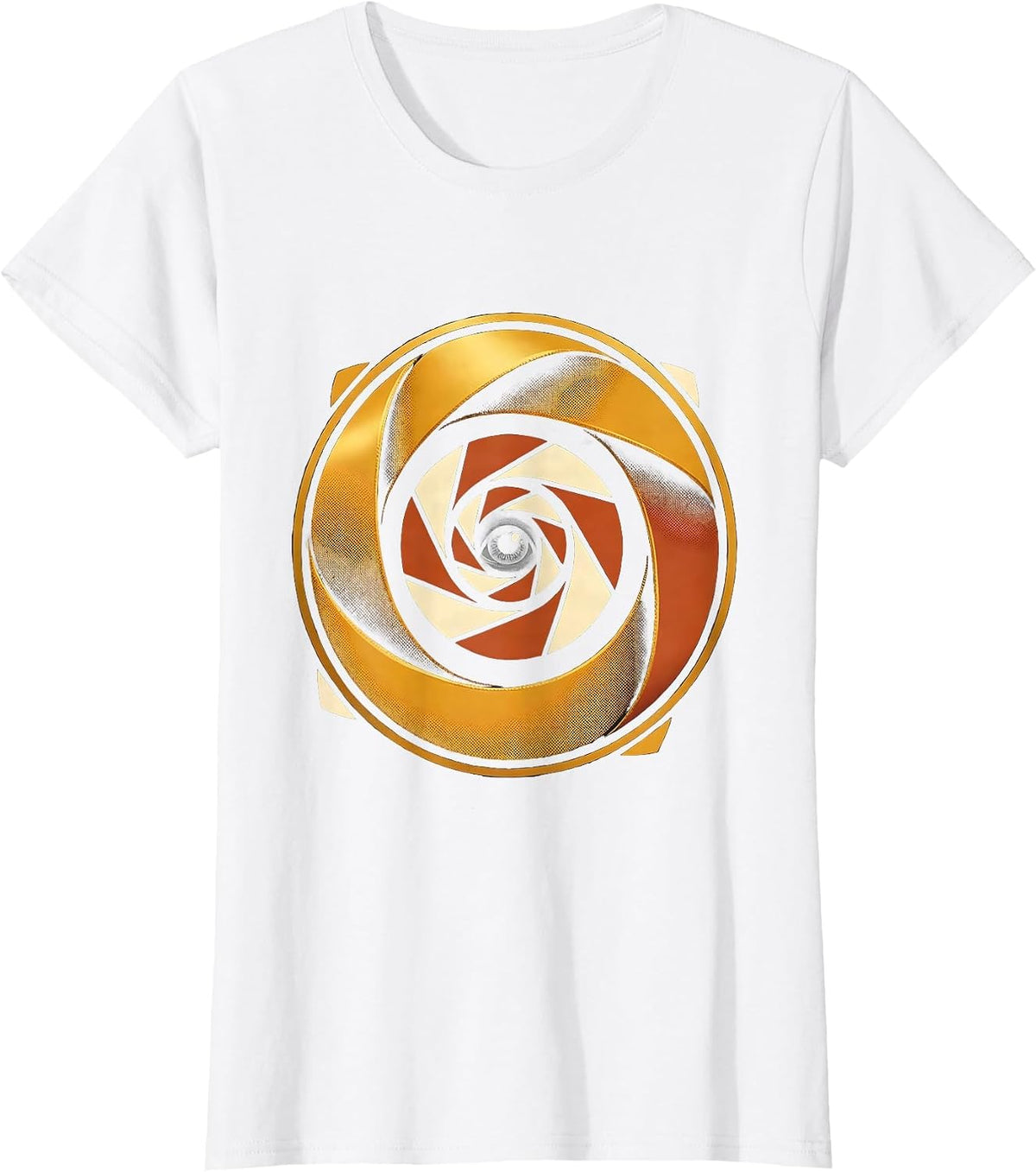 Fibonacci Spiral Sacred Geometry Math Enthusiast T-Shirt - White