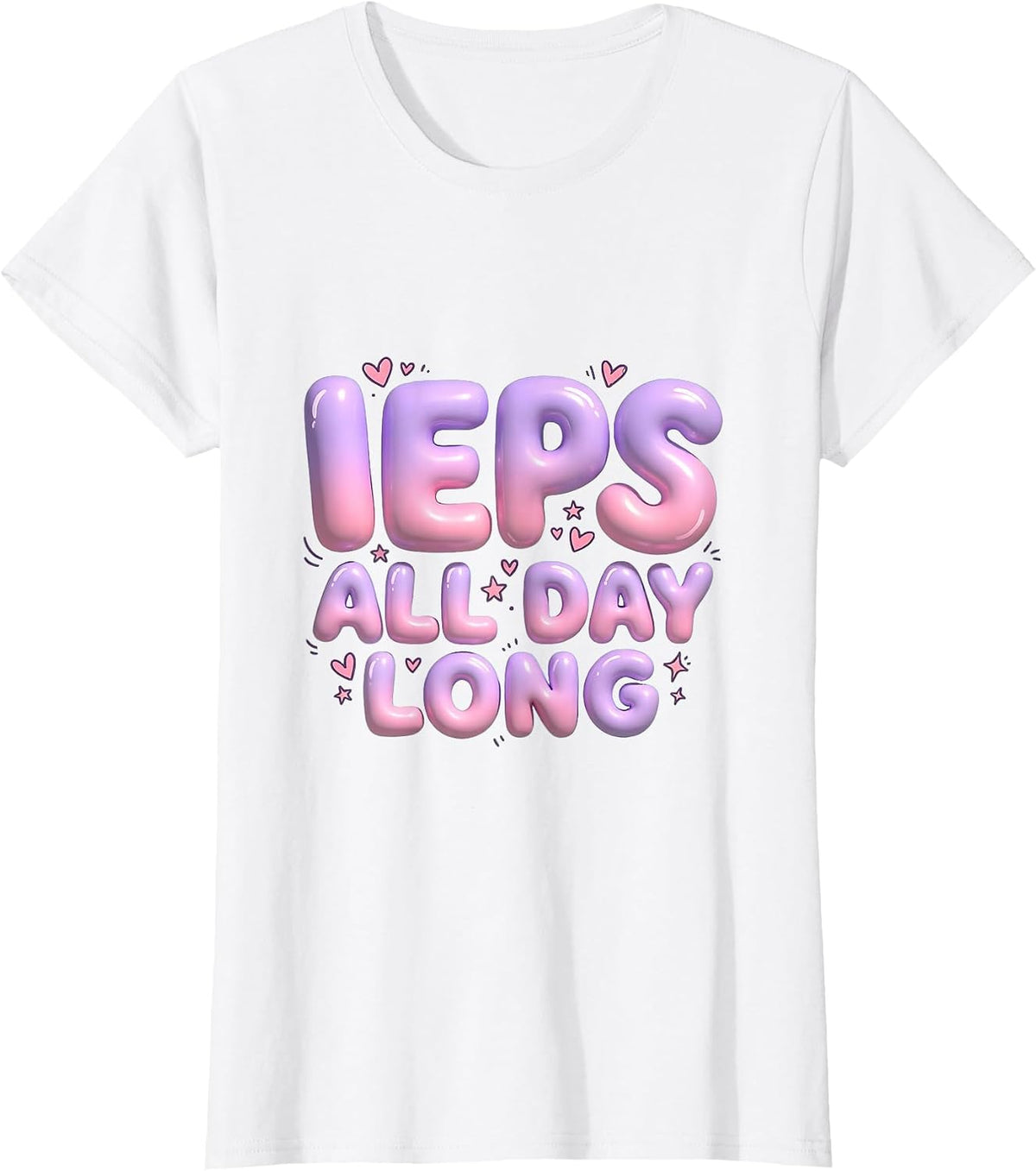 IEPs All Day Long Sped Teacher Design T-Shirt - White