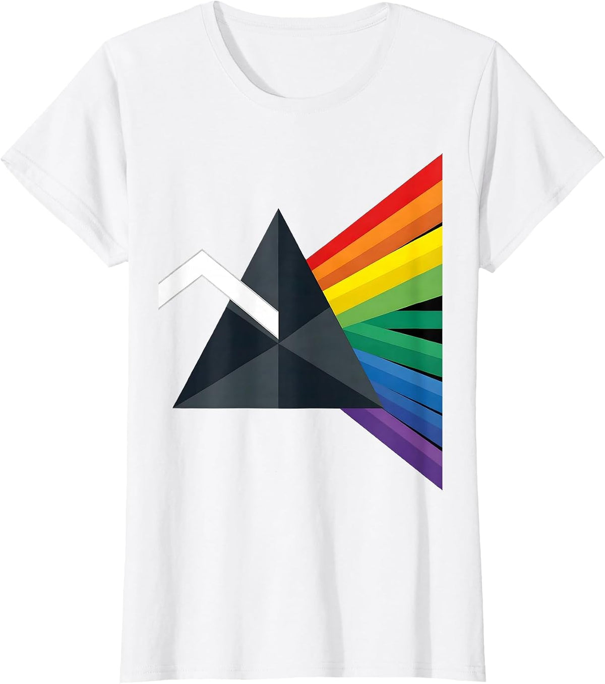 Neurodiversity Prism Spectrum Light Illustration T-Shirt - White