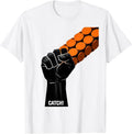 Men's CATCH! Brutalist Graphic Mardi Gras Carnival Party Costume T-Shirt - White