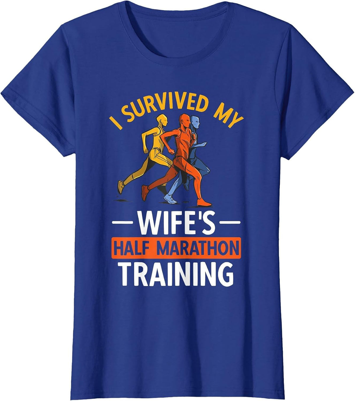 Half Marathon Running Marathon T-Shirt - Royal Blue
