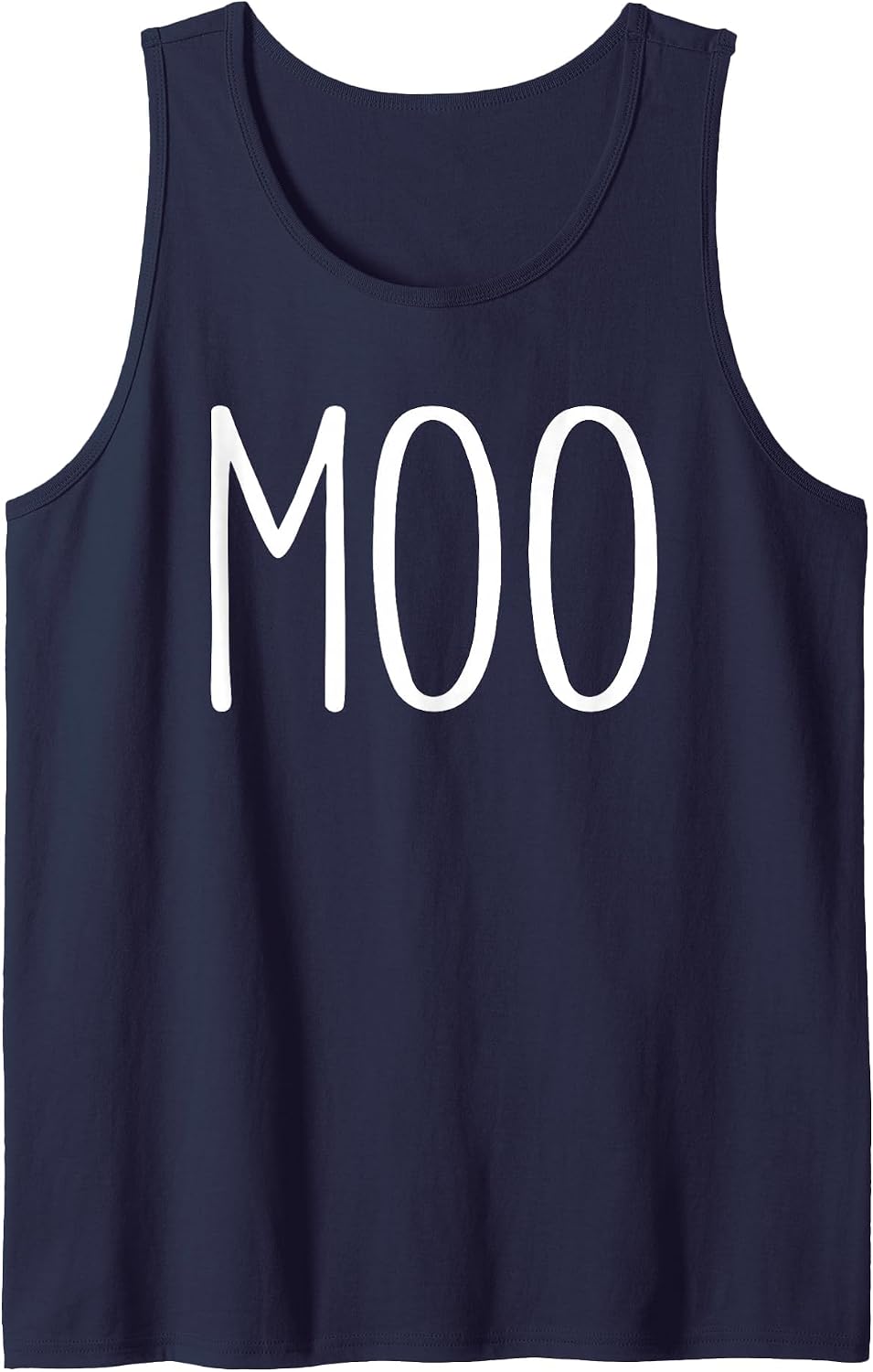 Moo Shirt Funny Adult Men Women Cow Goes Moo Costume Tank Top - Navy Blue