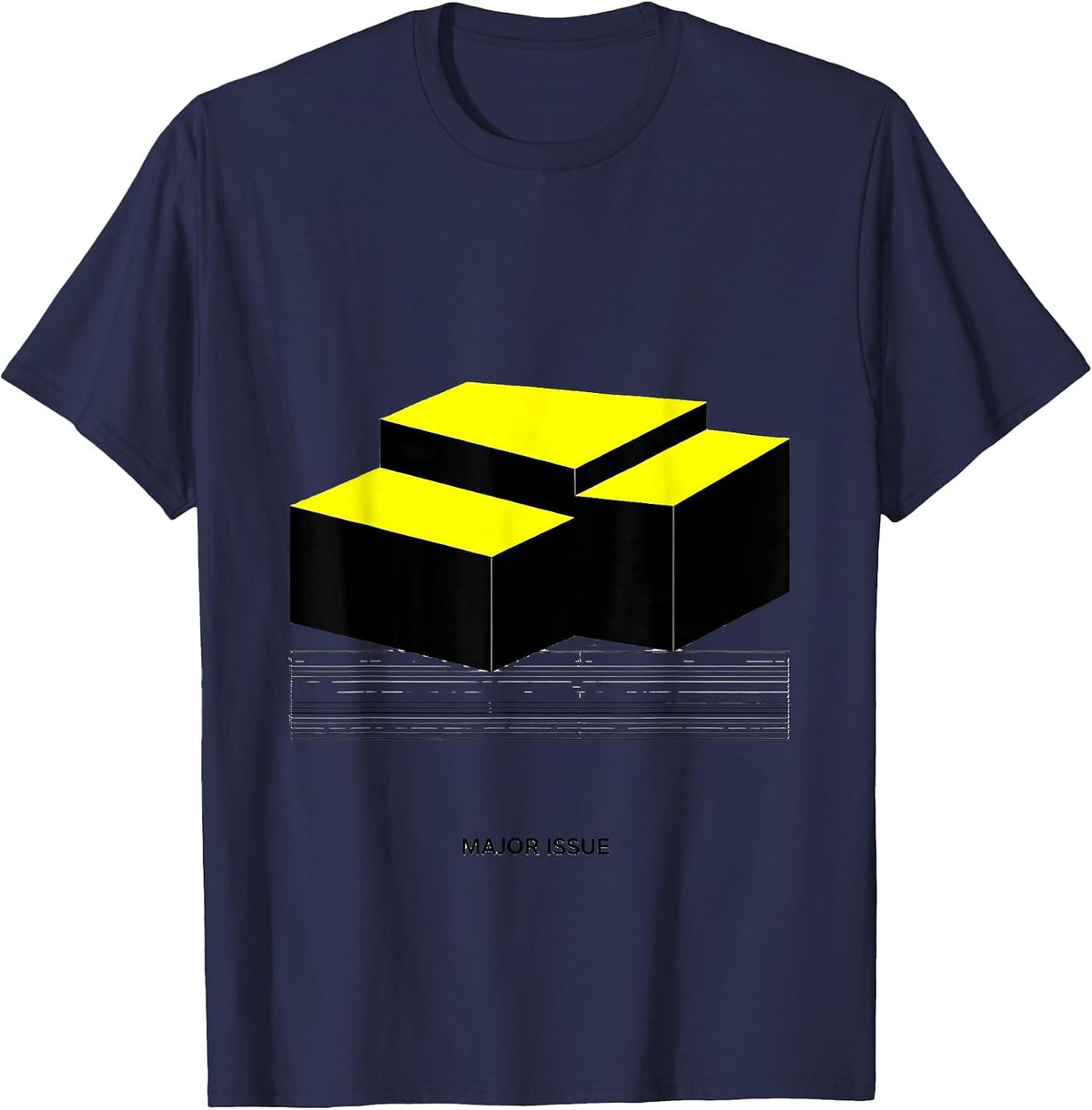 Major Issue Minimalist Music Lover Humor Gift T-Shirt - Navy Blue