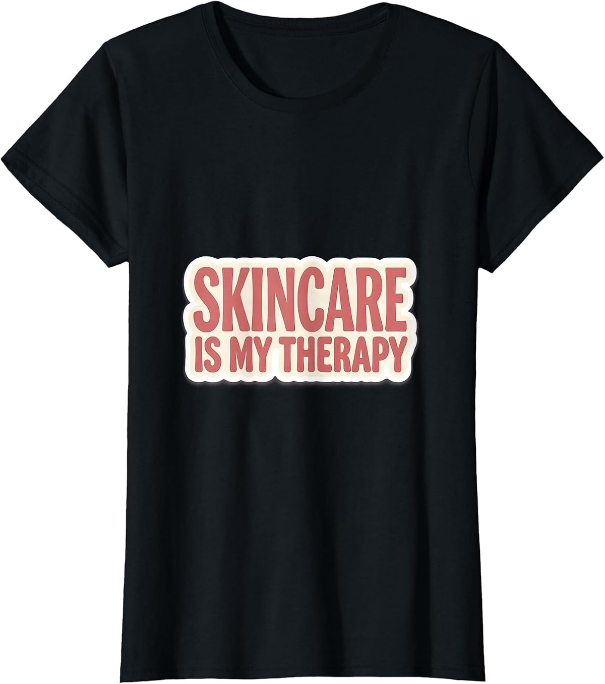 Skincare Is My Therapy K-Beauty Design T-Shirt - Black