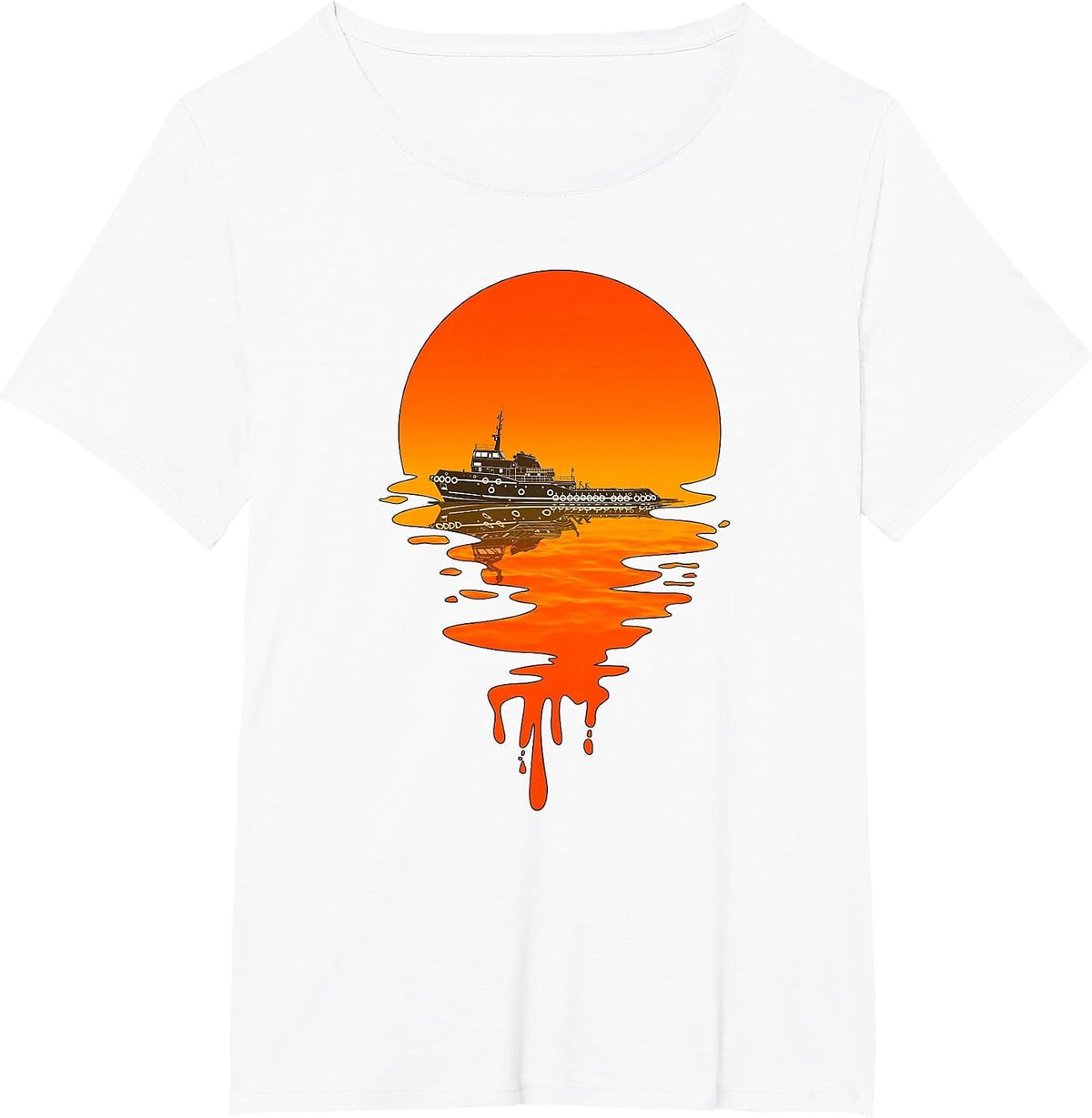 Vintage Retro Style Tugboat T-Shirt - White