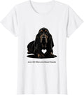 Women's Just a Girl Who Loves Basset Hounds Cute Dog Lover Gift T-Shirt - White