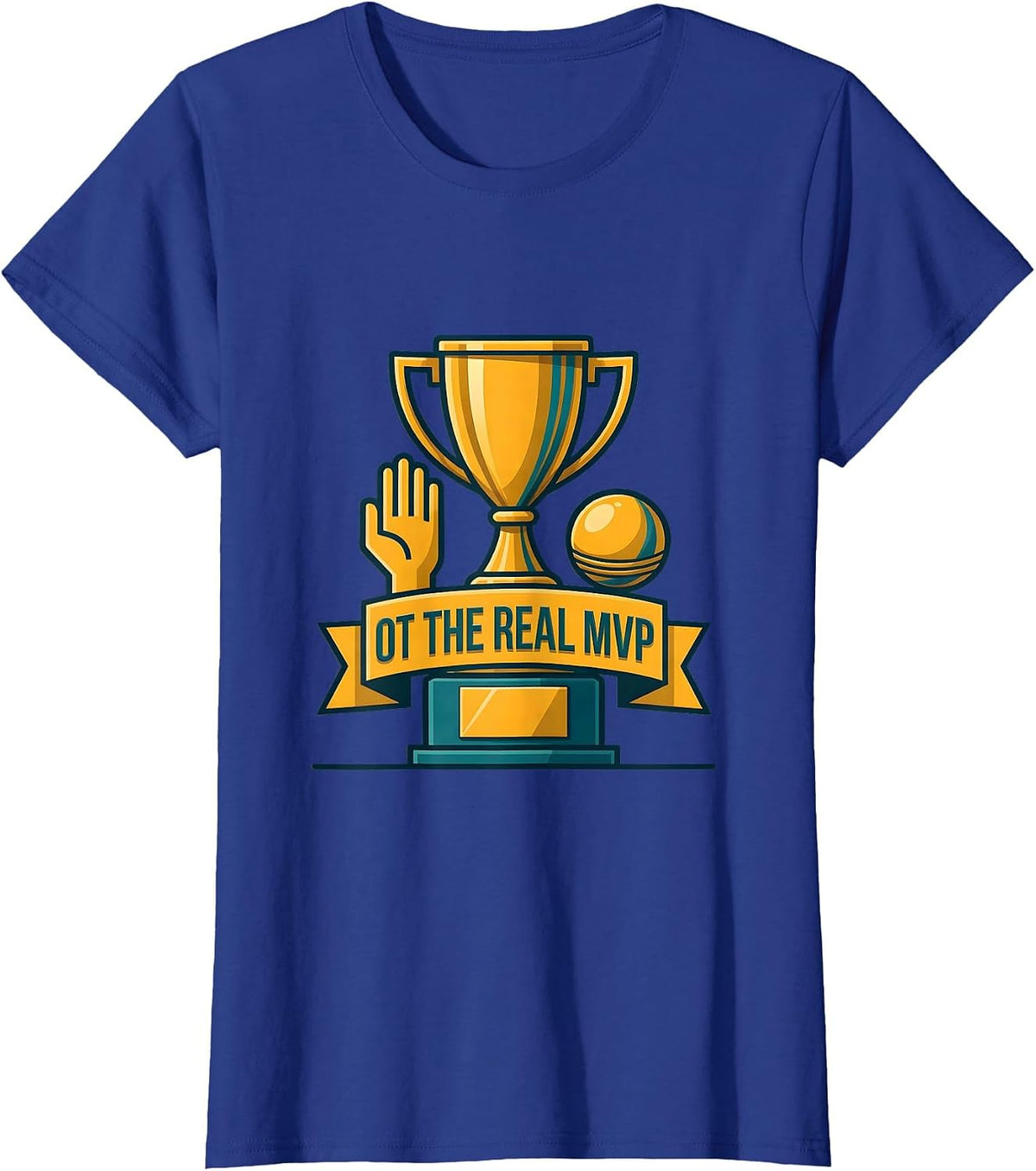 Women's OT The Real MVP Occupational Therapy Design T-Shirt - Royal Blue