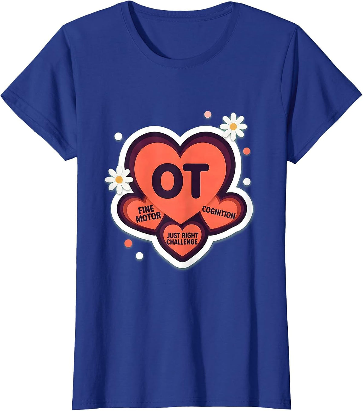 Women's OT Cognition Fine Motor Just Right Challenge Occupational T-Shirt - Royal Blue