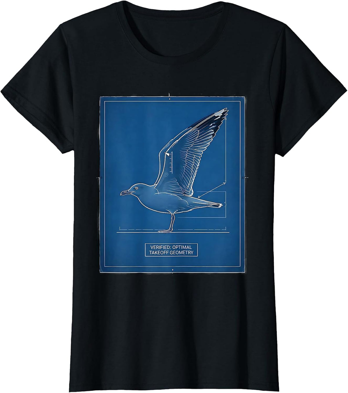 Women's Verified Optimal Takeoff Geometry Triangull Funny Geometric T-Shirt - Black