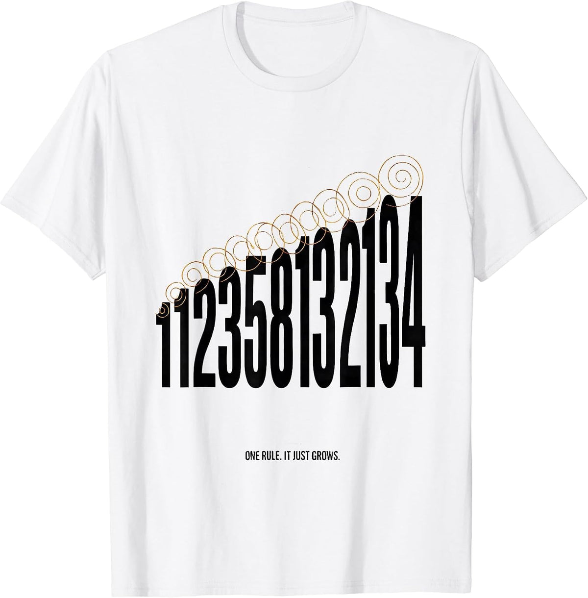 Men's One Rule It Just Grows Math Enthusiast Sacred Geometry T-Shirt - White