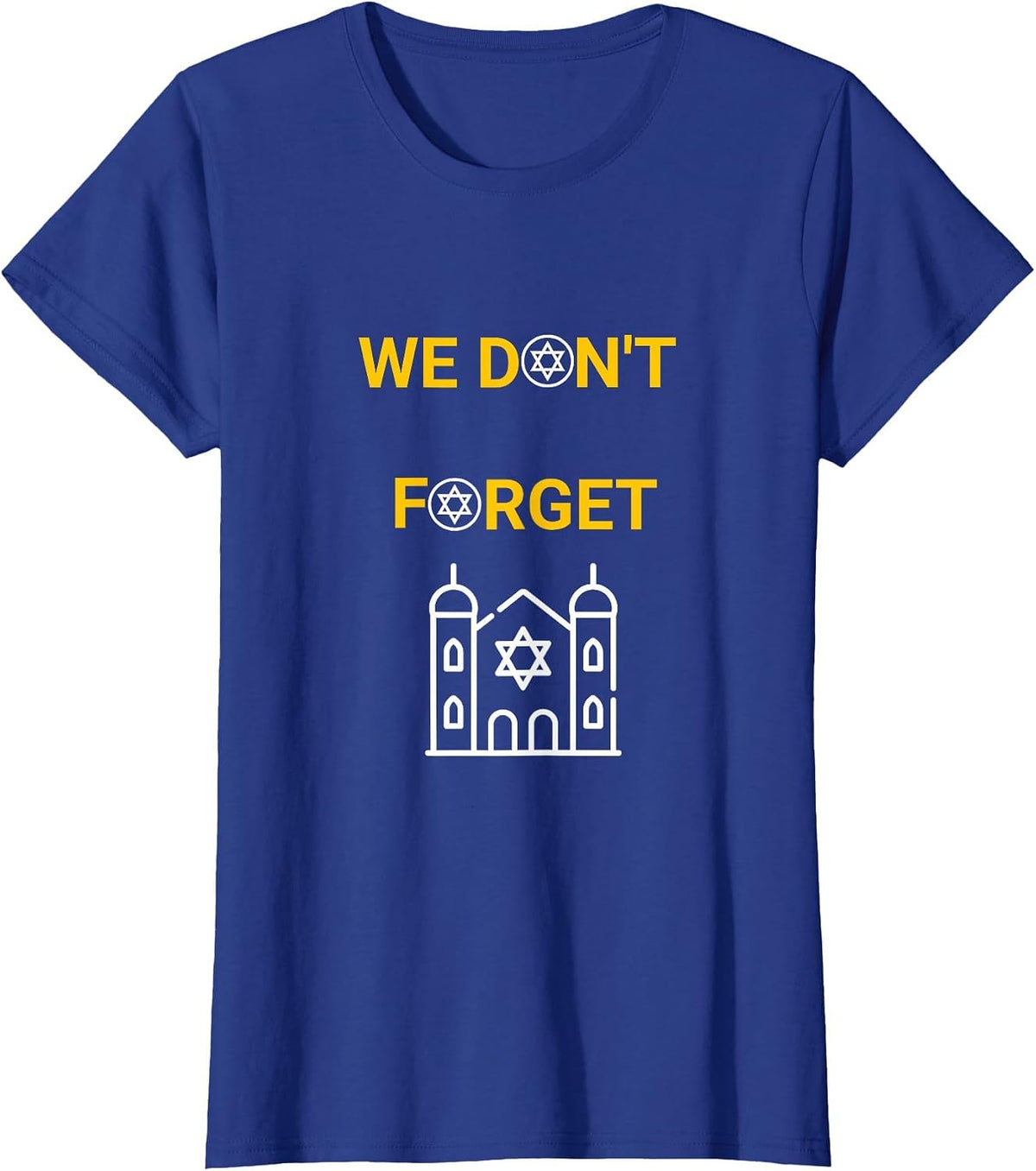 Holocaust Memorial Day Design T-Shirt - Royal Blue