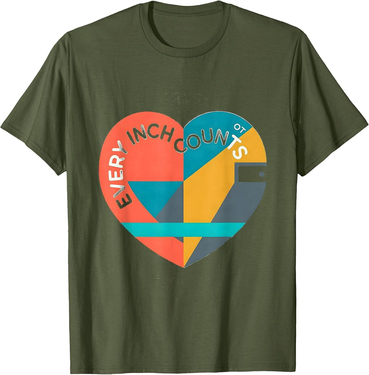 Every Inch Counts OT Occupational Therapy Valentine Candy T-Shirt - Olive Green