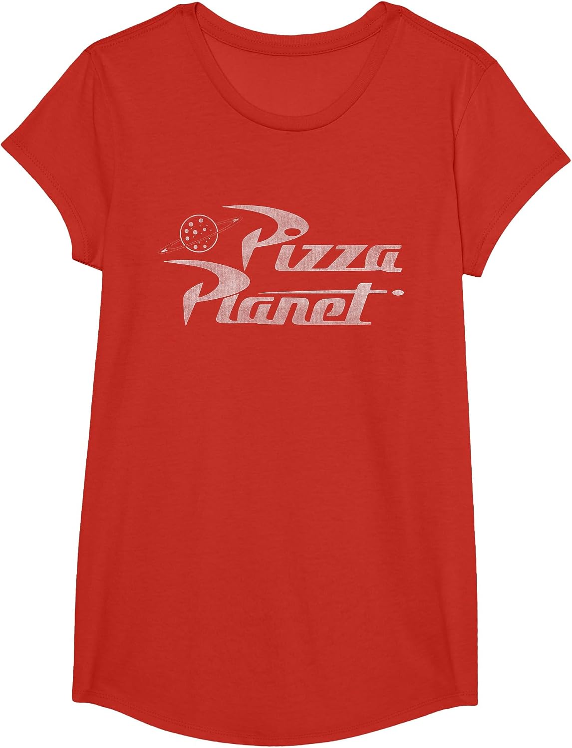Toy Story Pizza Planet Delivery Adult T-Shirt - Girls Red