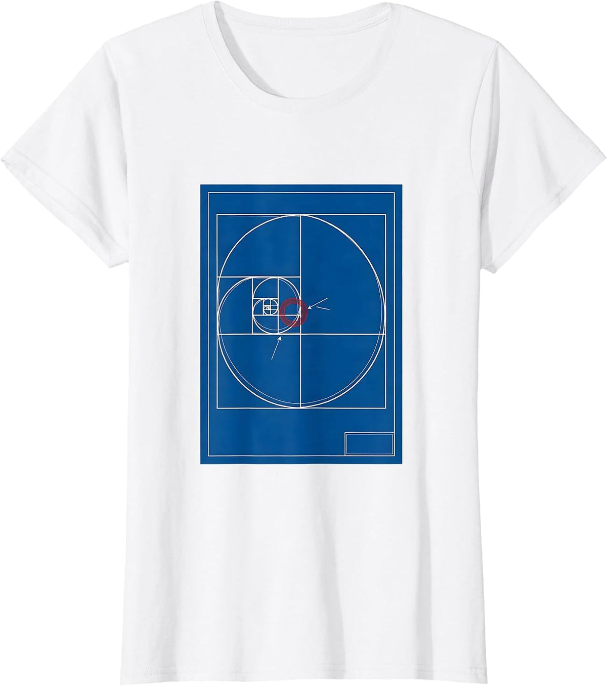 Fibonacci Spiral Golden Ratio Sacred Geometry Math Lover T-Shirt - White