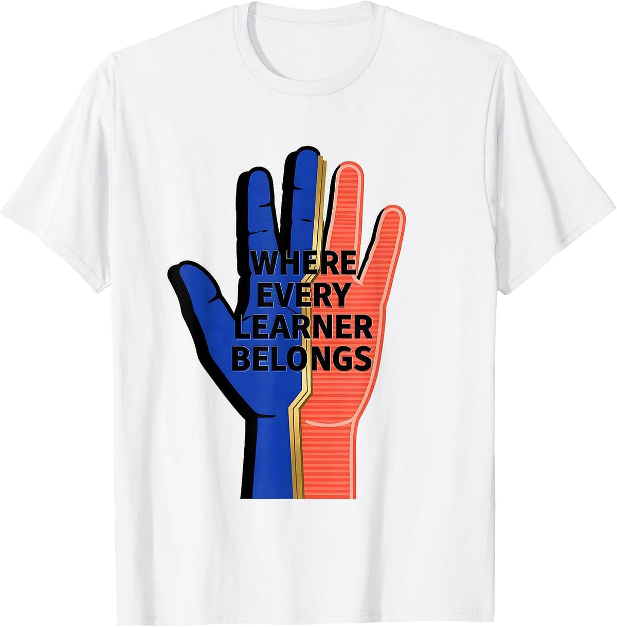 Men's Where Every Learner Belongs Special Education Design T-Shirt - White