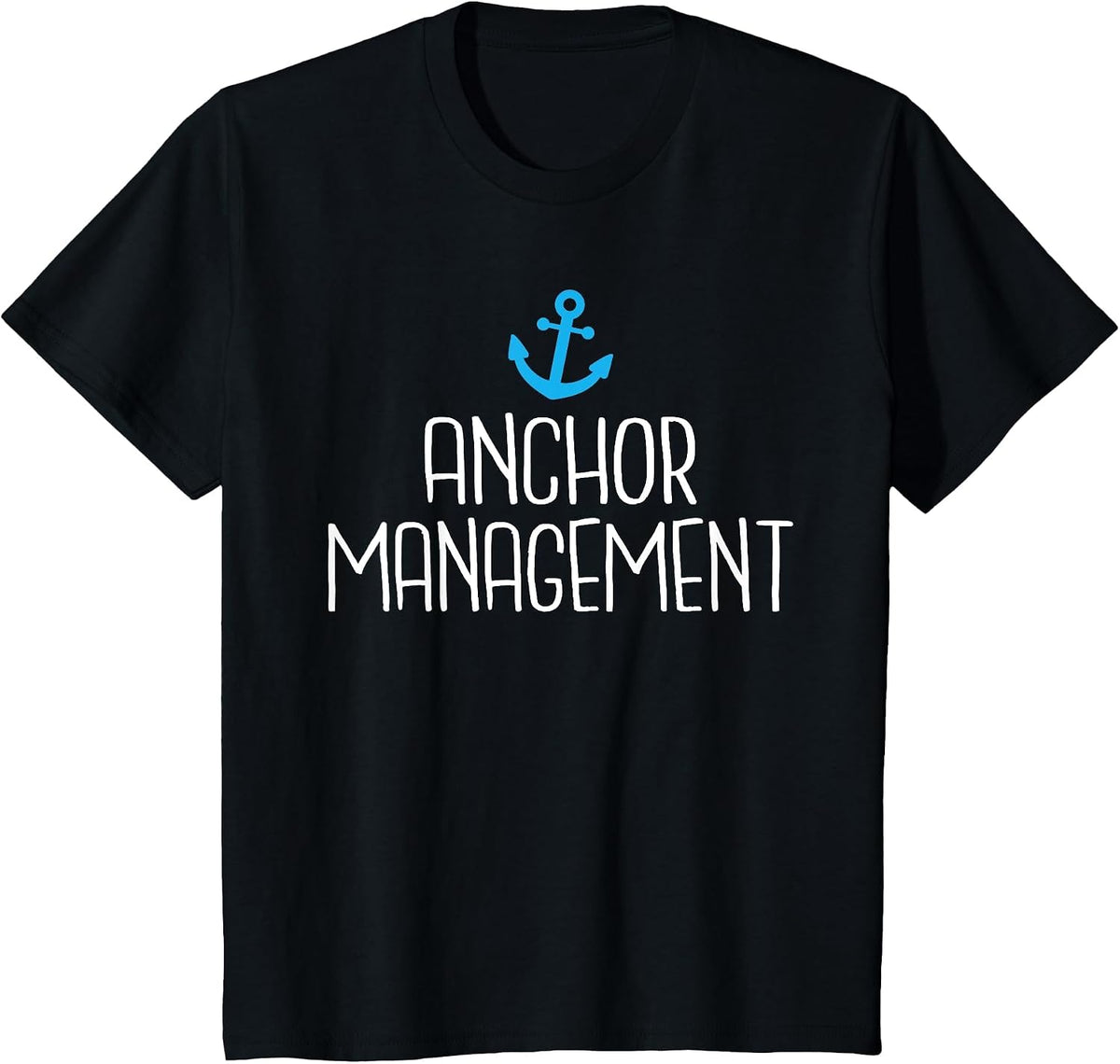 Anchor Management Boat Captain Sailors T-Shirt - Black