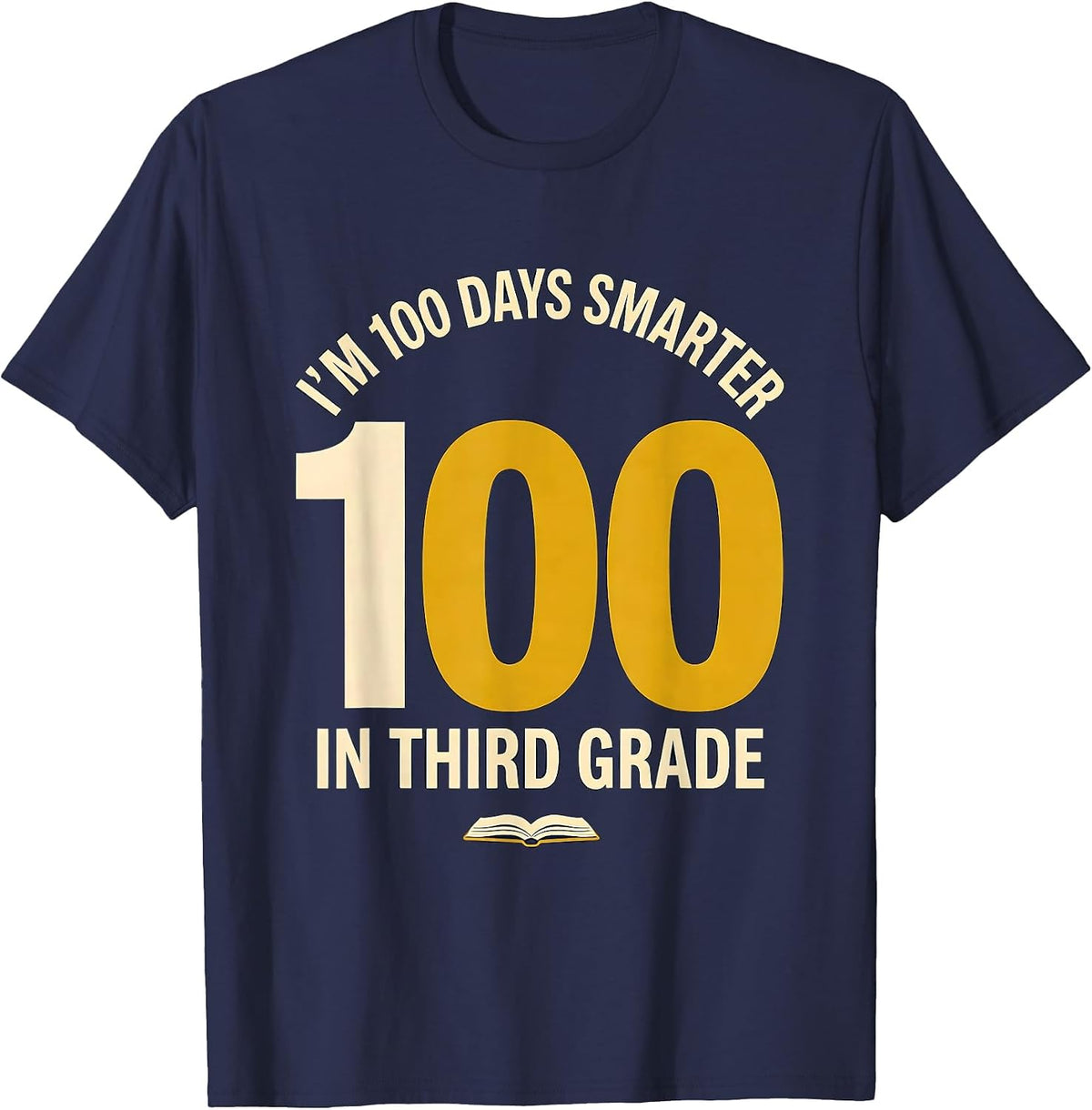 I'm 100 Days Smarter In Third Grade Retro Teacher Student T-Shirt - Navy Blue