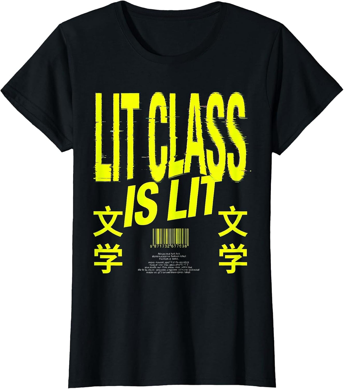 Lit Class Is Lit English Teacher Design T-Shirt - Black