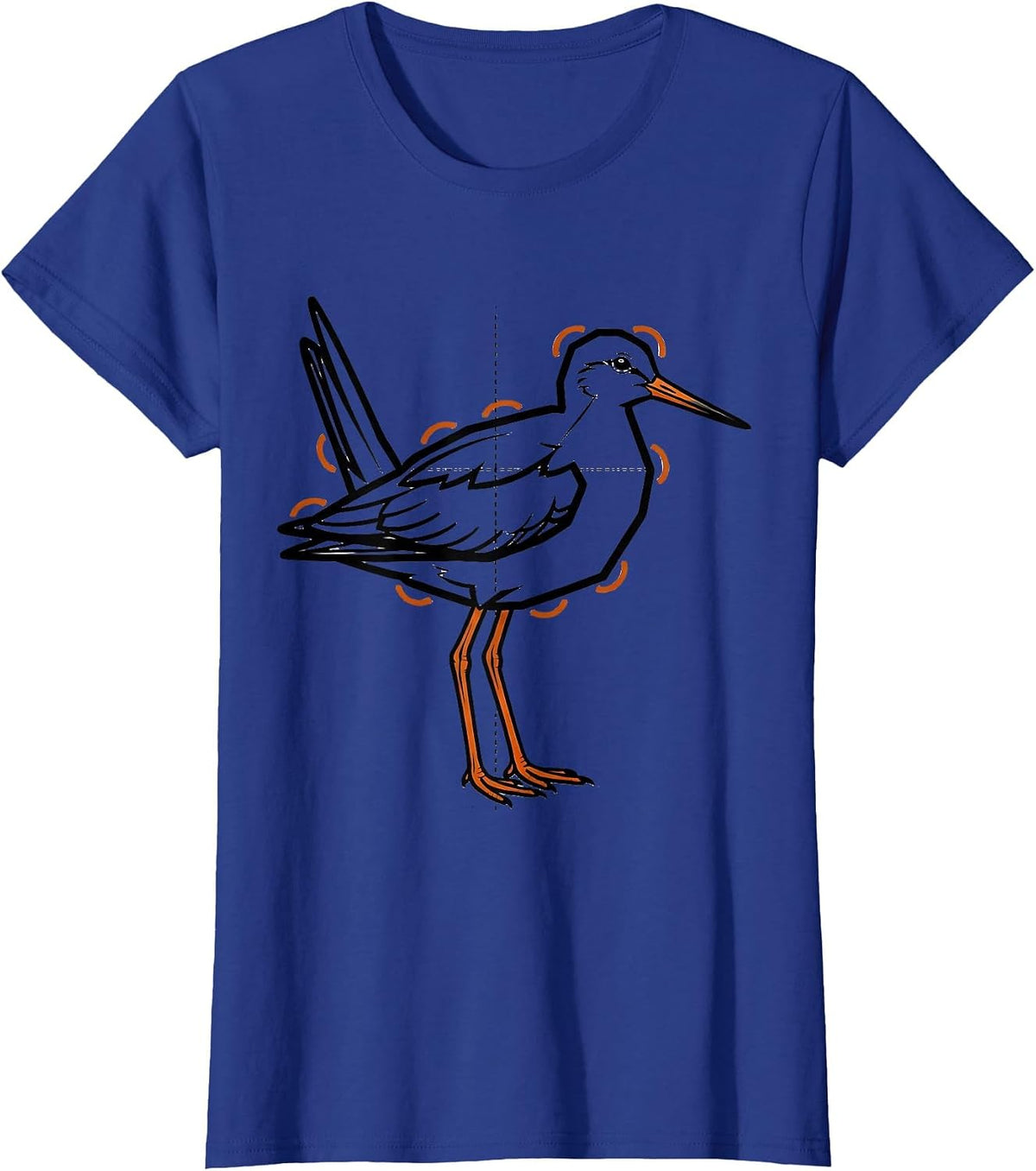 Women's Triangull Geometric Bird Pun Humor Math Teacher Novelty T-Shirt - Royal Blue