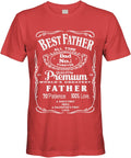 Men's Best Father Premium Dad World's Greatest No.1 T-Shirt - Red