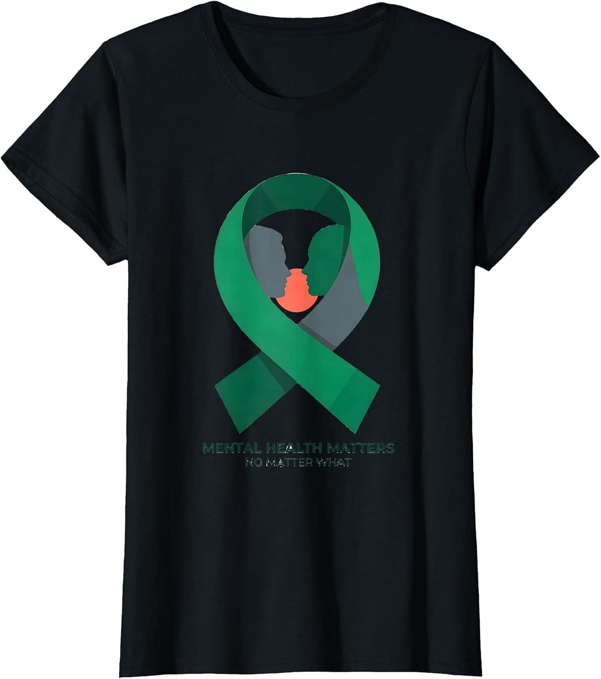 Women's Mental Health Matters No Matter What Awareness Support Squad T-Shirt - Black