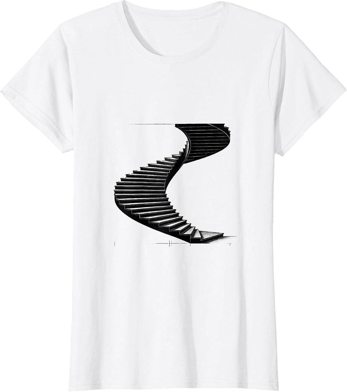Fibonacci Spiral Golden Ratio Geometry Minimalist T-Shirt - White