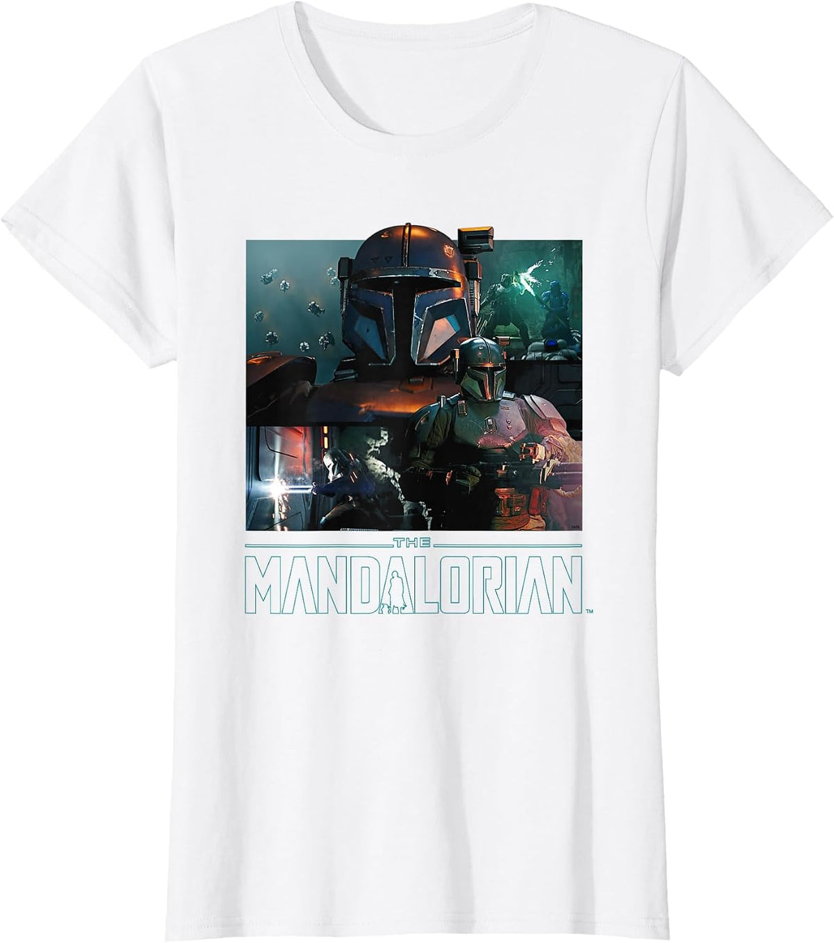 Star Wars The Mandalorian Season 3 Paz Vizsla Battles T-Shirt - White