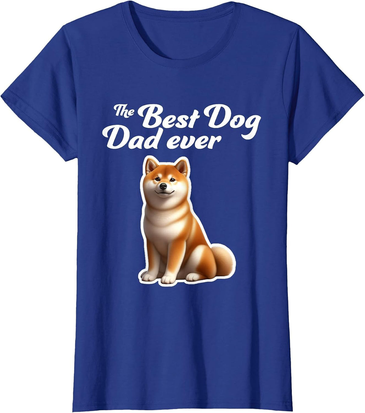 Best Dog Dad Ever - Shiba Inu T-Shirt - Royal Blue