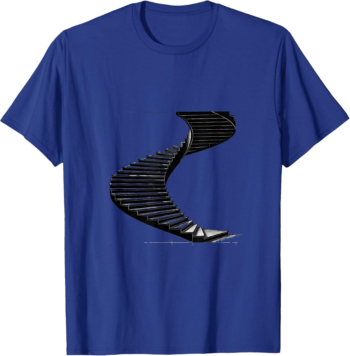 Fibonacci Spiral Golden Ratio Geometry Minimalist T-Shirt - Royal Blue