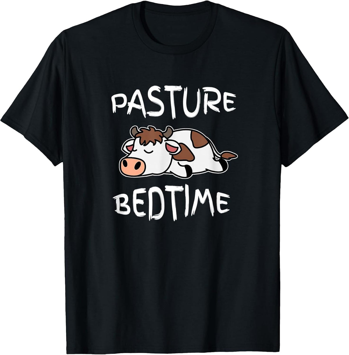 Cow Pasture Bedtime Pajama for Bedtime T-Shirt - Black