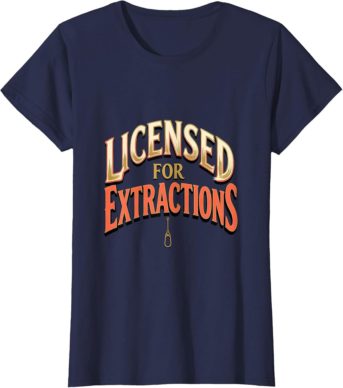 Women's Licensed For Extractions Funny Esthetician Skincare T-Shirt - Navy Blue
