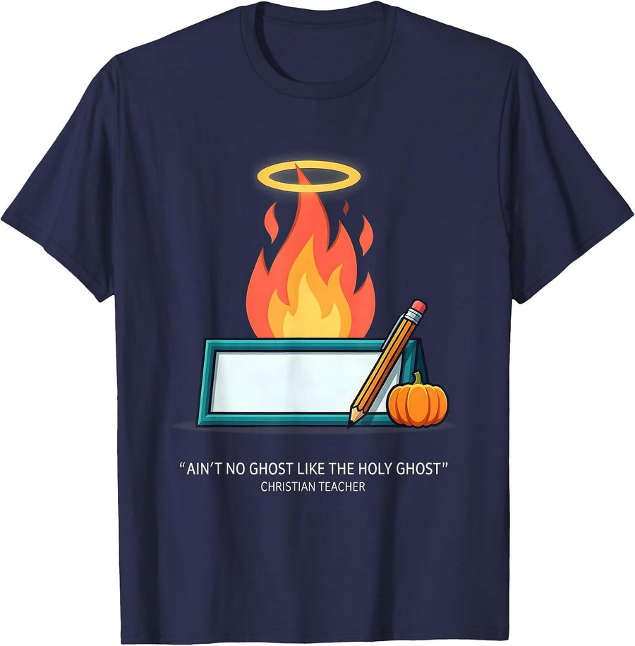 Ain't No Ghost Like The Holy Ghost T-Shirt - Navy Blue