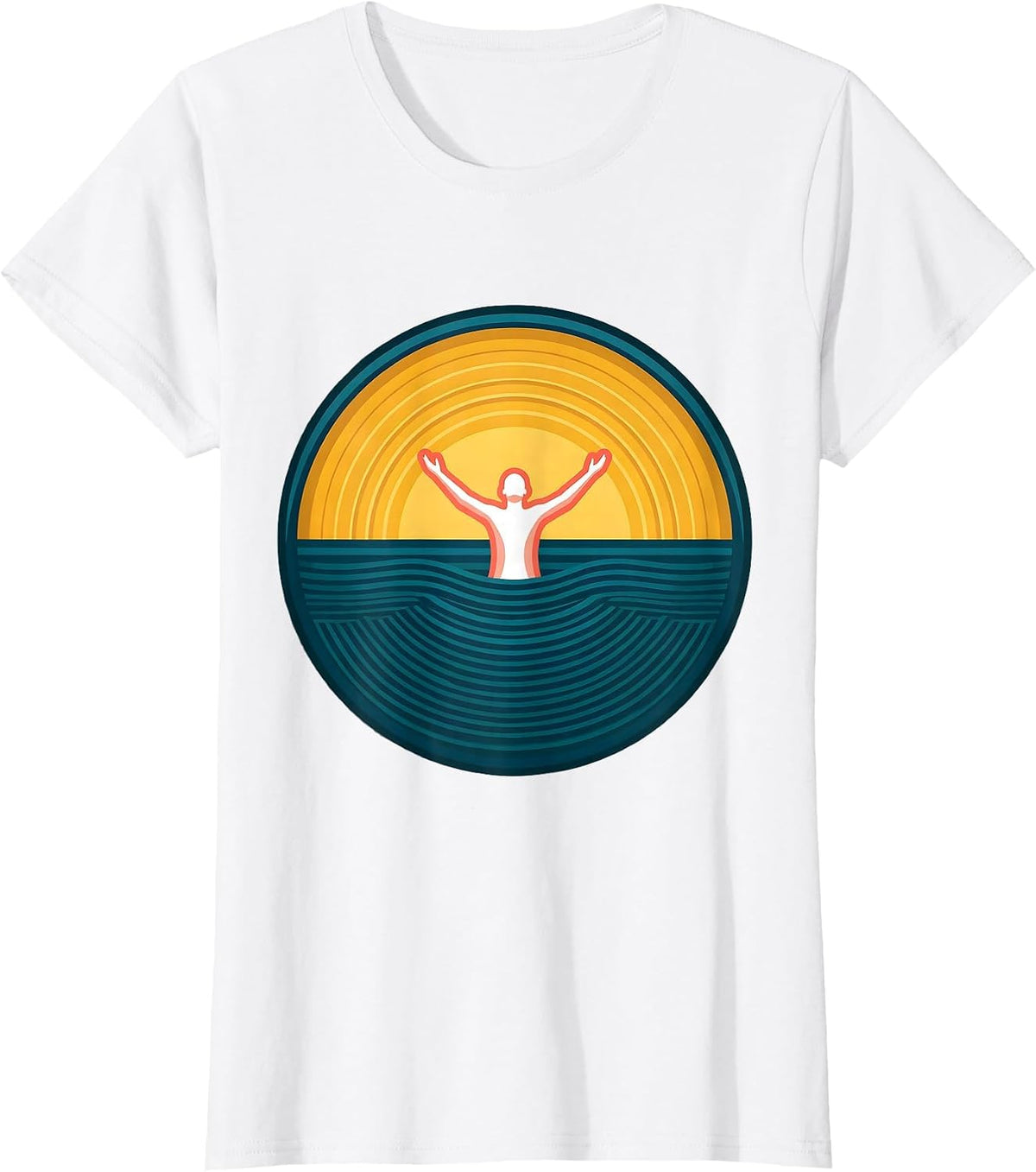 Mental Health Matters Rising From Darkness Design T-Shirt - White