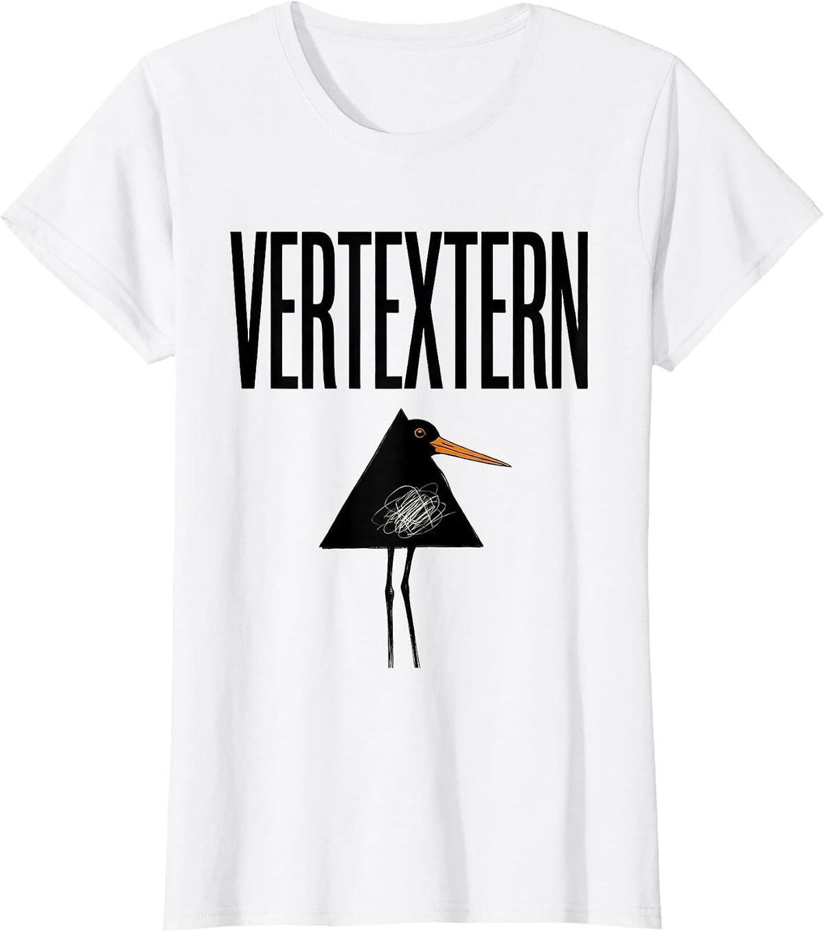 Vertextern Funny Geometric Seagull Pun Math Teacher Bird T-Shirt - White
