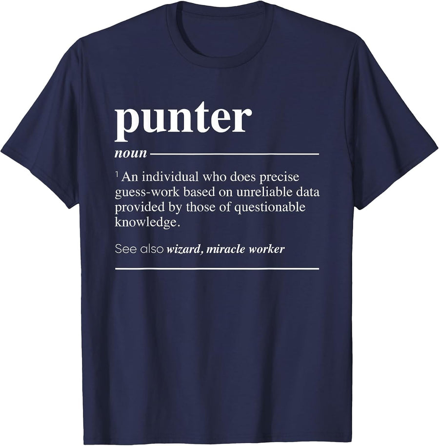 Punter Definition Funny Noun T-Shirt - Navy Blue