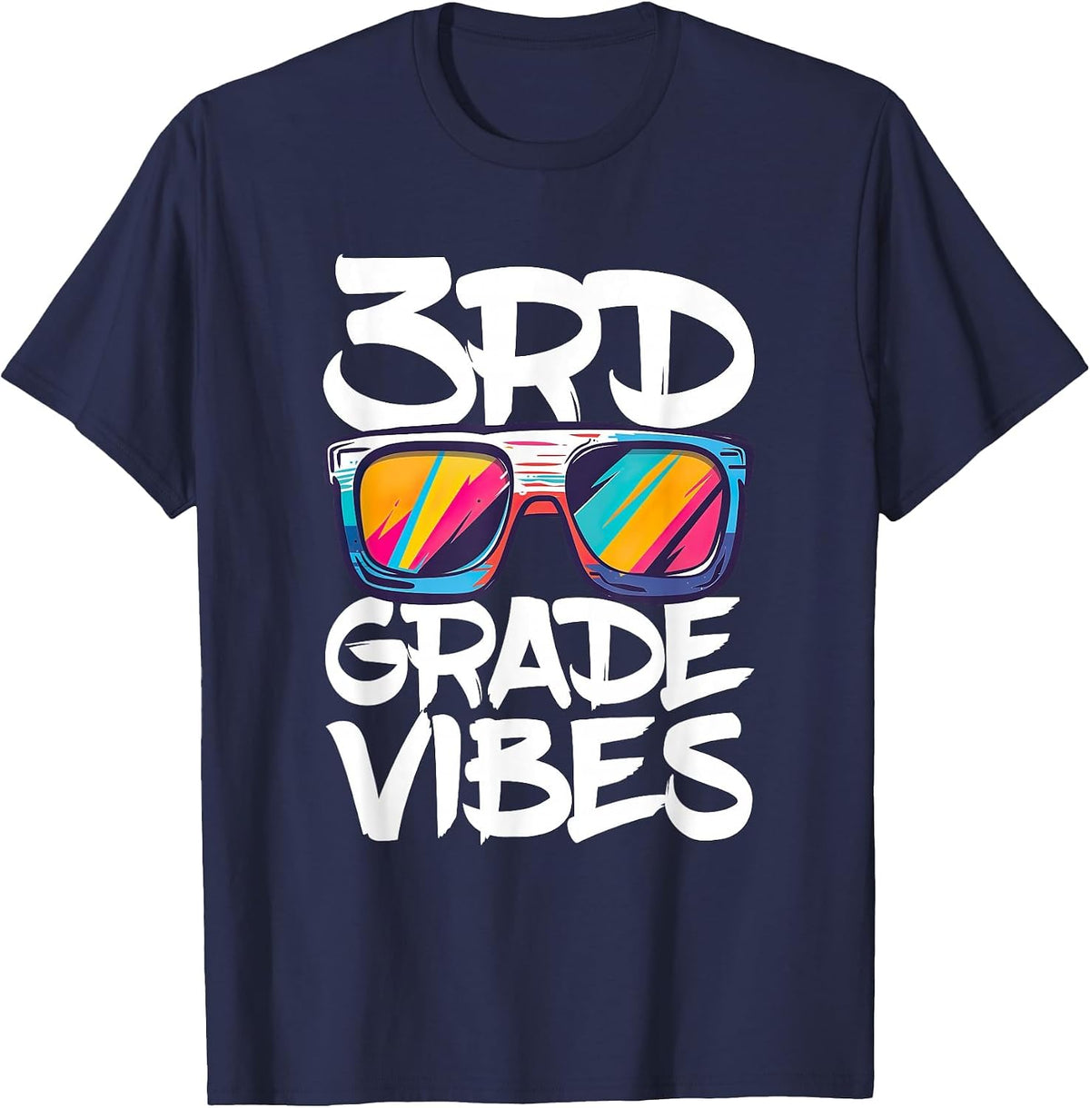 3rd Grade Vibes Shirt Back to School Third Grade Boy Girl T-Shirt - Navy Blue