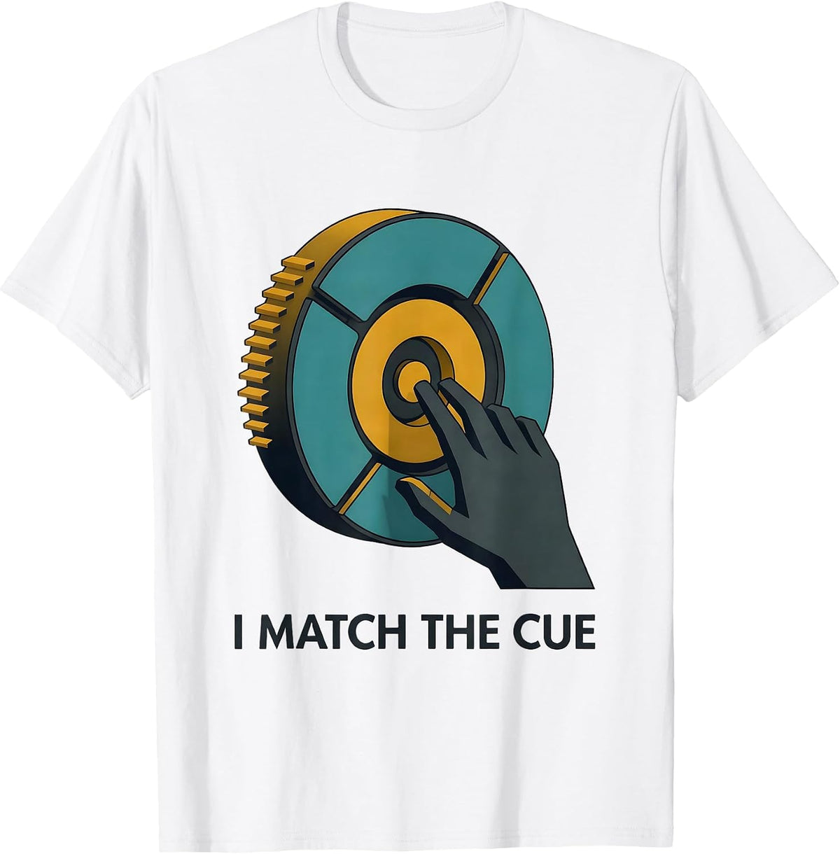 Men's I Match The Cue Midcentury Modern Special Education Teacher T-Shirt - White
