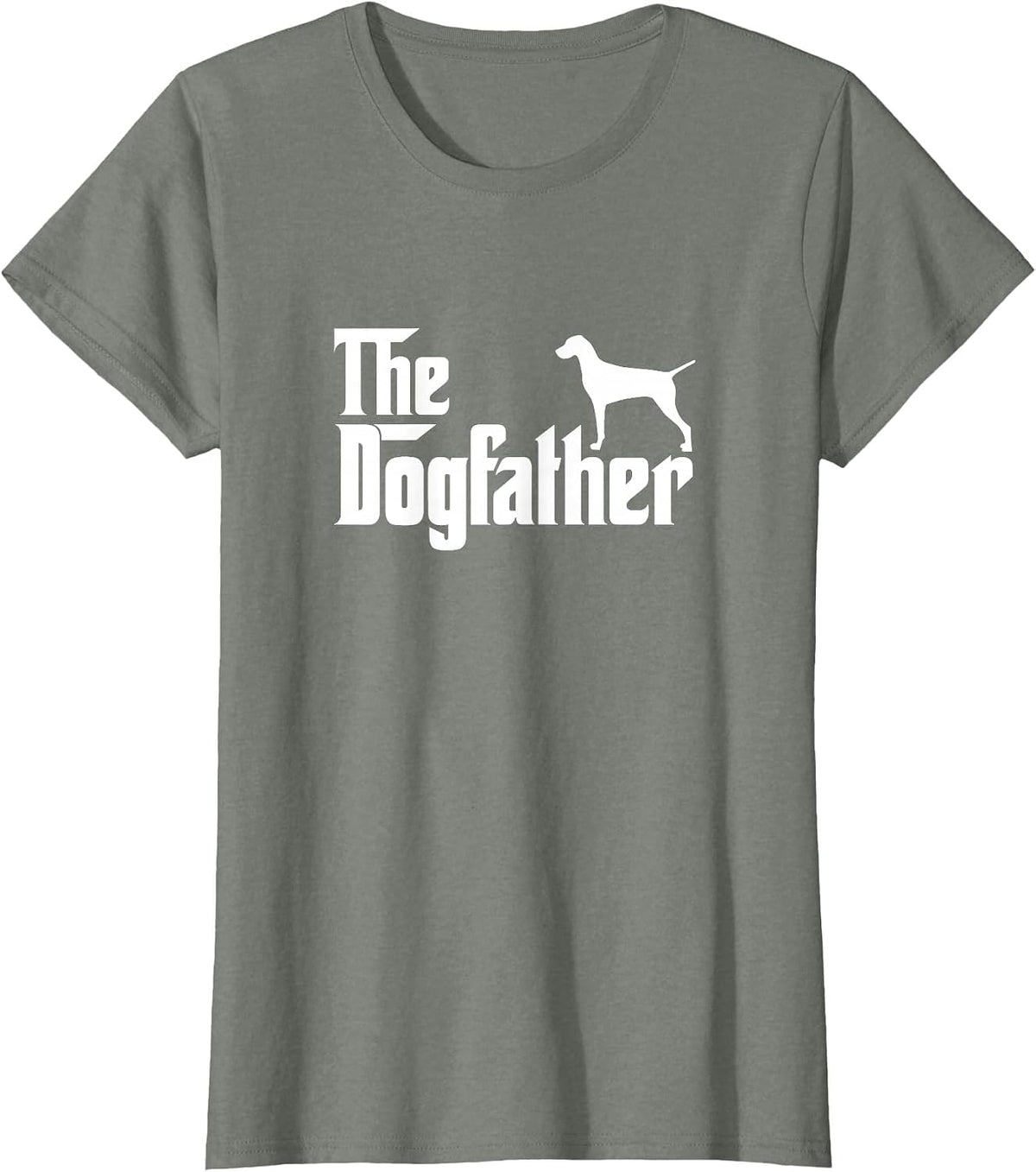 Vizsla - The Dogfather Dog Papa Dad T-Shirt - Olive Heather
