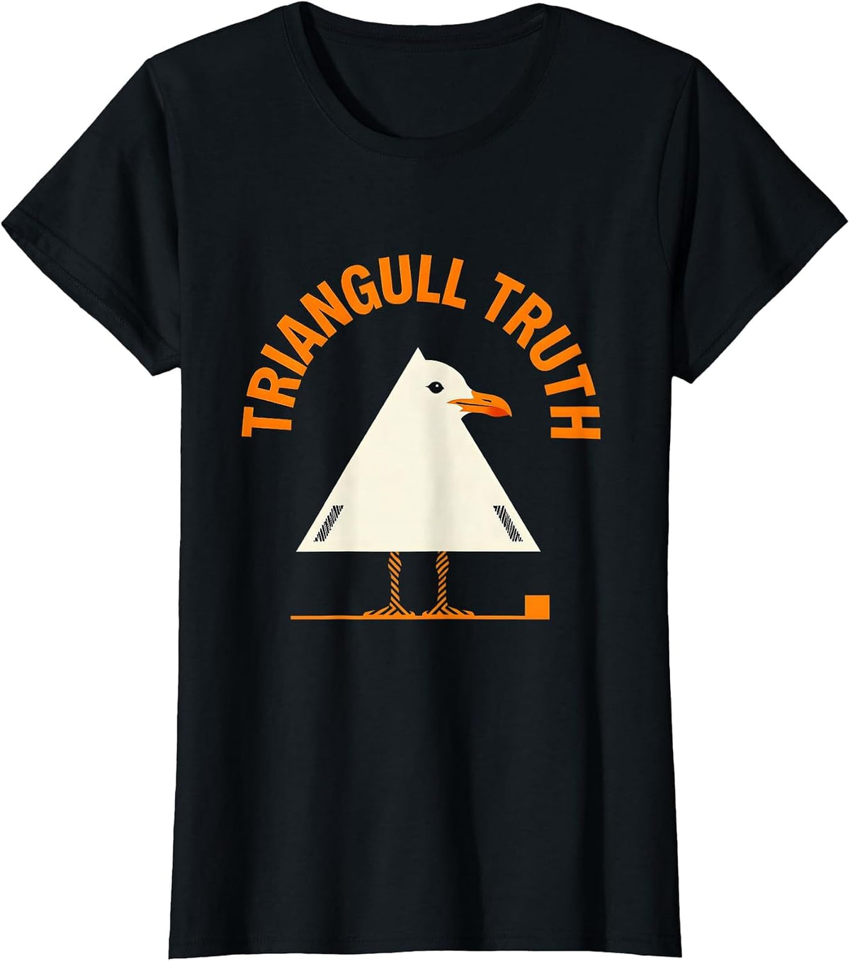 Triangull Truth Funny Geometric Bird Pun Math Teacher T-Shirt - Black