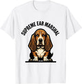 Men's Supreme Ear Marshal Funny Basset Hound Dog Lover Gift T-Shirt - White