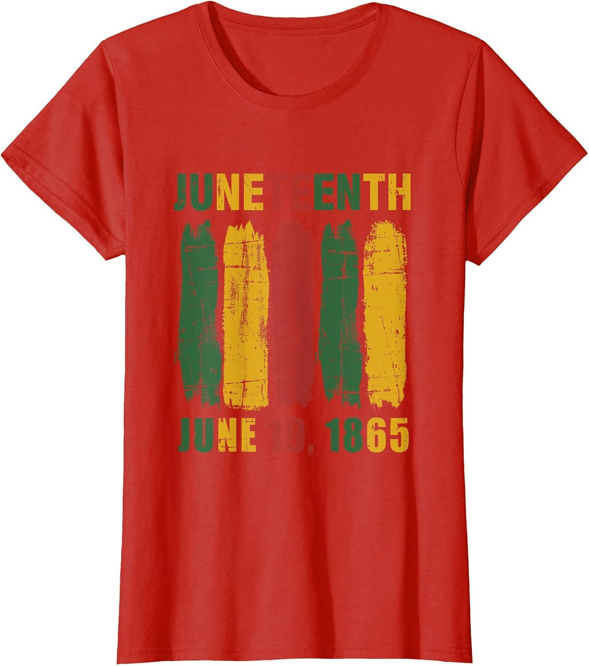 Juneteenth African Flag for Black History Pride Since 1865 T-Shirt - Red