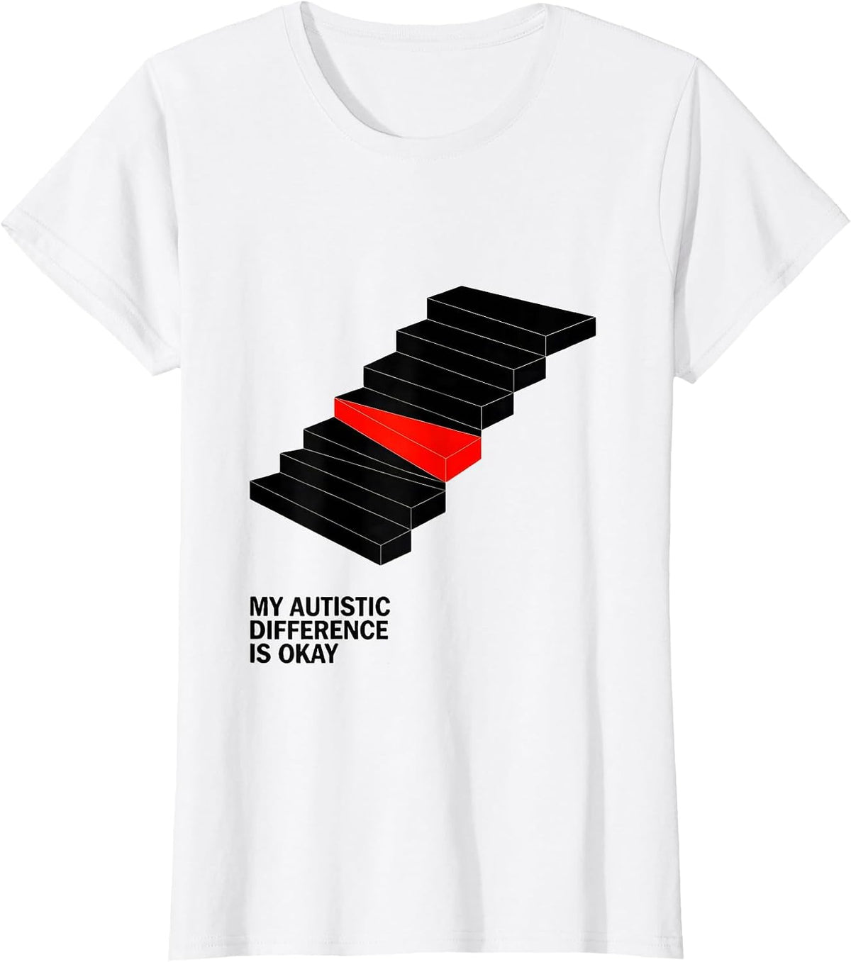 My Autistic Difference Is Okay Funny Neurodiversity T-Shirt - White