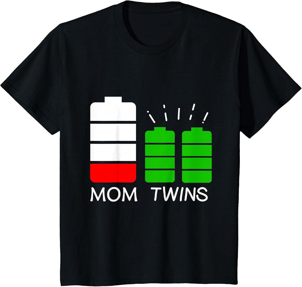 Funny Twins Mom Mother of Twins T-Shirt - Black