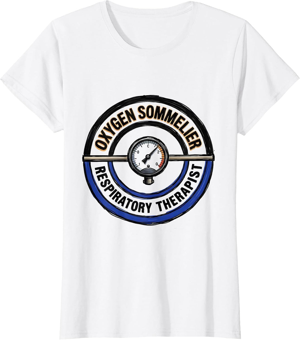 Women's Oxygen Sommelier Respiratory Therapist Occupational Pride T-Shirt - White